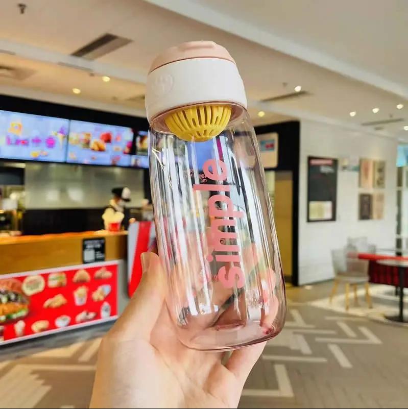

500ML Leakproofs Bottle With Filter Big Drinking Bottle Kettle Water Bottle Water Bottle Cup for Boiling Water 500ml рожевий