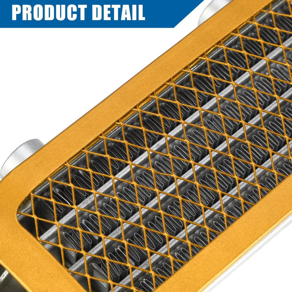 X AUTOHAUX M12 Schnittstelle Kühler Universal Dilt Bike Pit Bike Monkey Bike ATV Quad 50CC-160CC Motor Goldton