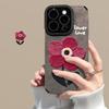 Oil painting safflower chain is suitable for Apple 16pro mobile phone case silicone anti-drop advanced sense