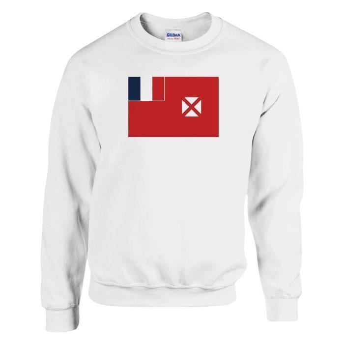 Sweat-shirt - PIXELFORMA - Drapeau de Wallis-et-Futuna - Manches longues - Col classique - Mixte