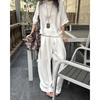 Johnature Fashionable Pleated Wide-leg Trousers For Summer Drape Comfortable Loose Casual Trousers For Women