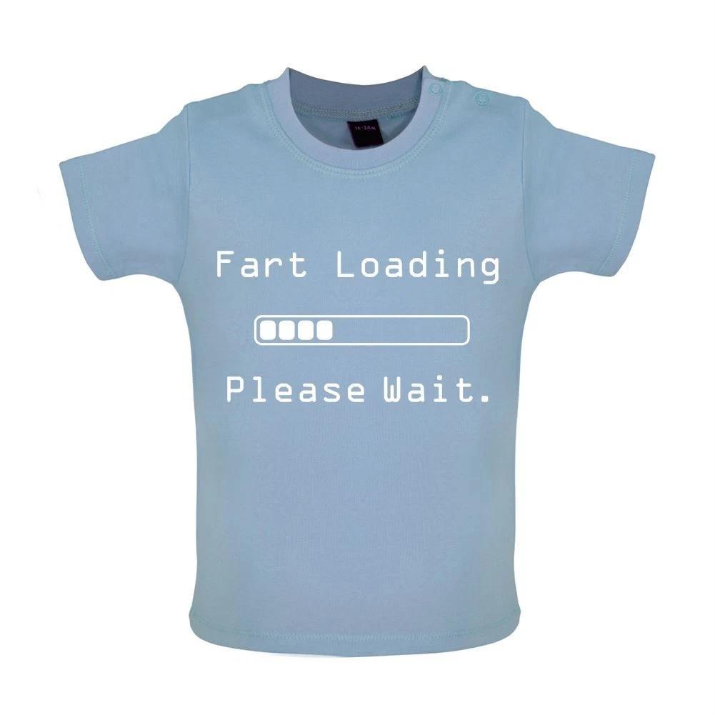 Fart Loading Please Wait - Baby Kids Boys Girls Unisex T-Shirt / Babygrow - fart Trump Pump Funny 100