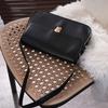 Vintage Buckle Shoulder Bag Solid Color Women's Armpit Bag Korean Retro Underarn Bag  Girls