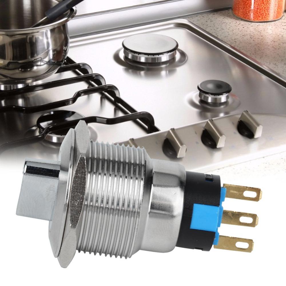 19mm Rotary Changeover Stainless Steel 3 Pin And 2 Level/6 Pin And 3 Level Selector Switch Durable IP67 Change Over Knob Switch