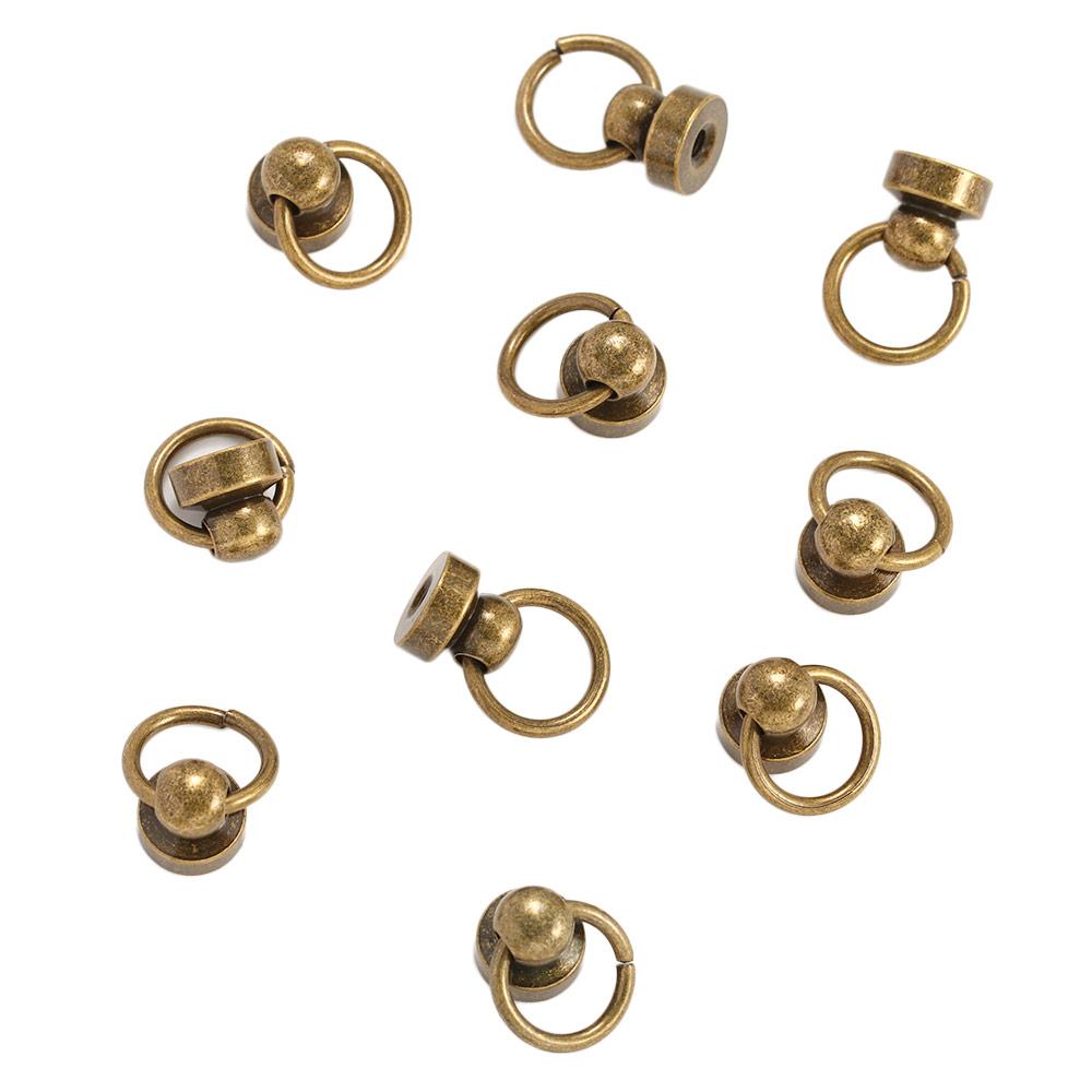 Shoe 10PCS Punk Choker Round Head Ring Spikes Screws Rivet Stud DIY Crafts