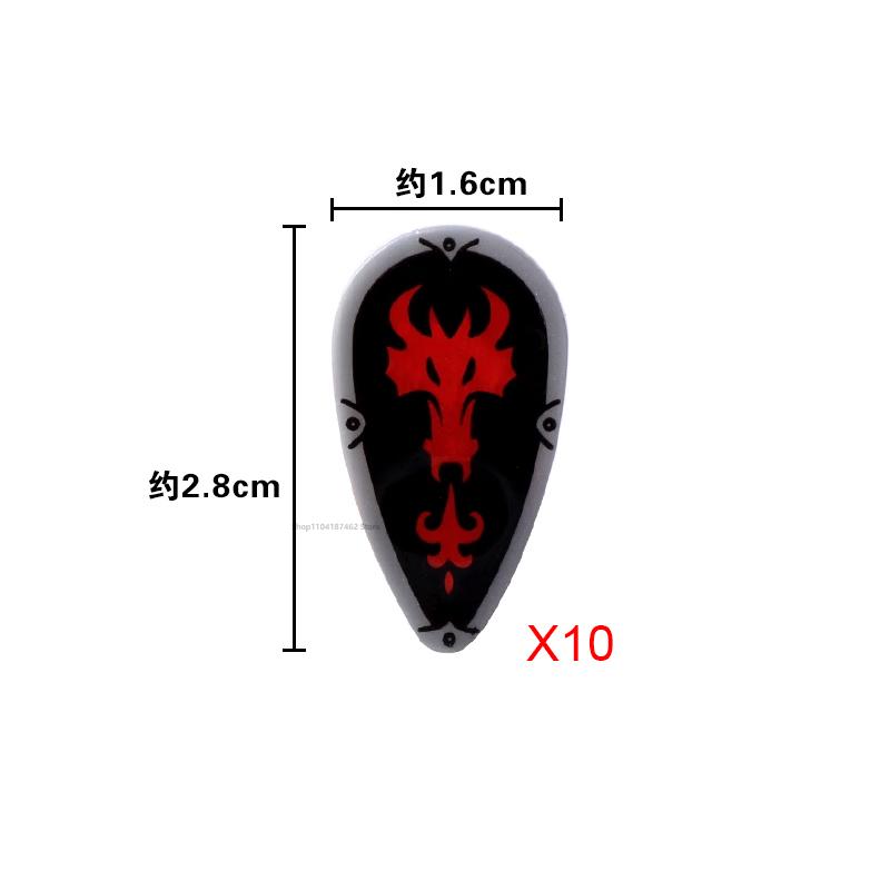 Medieval Roman Knight Legion Building Block Castle Green Dragon Forest Wolf War Horse Dragon Lion Shield Armor Cloak Brick Toys