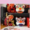 Traditional Chinese New Year Pillow Plush Cushion With Festive Embroidery For Home Decor