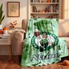 Coperte di Flanella Personalizzate Boston Celtics Morbide Calde Accoglienti per Arredamento Casa Regali di Festa