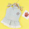 Cute Pet Suspenders Dress Dog Clothes Summer Plaid Dog Shirt Dresses Puppy Cat Clothing Sling Skirt for Little Dogs Chihuahua