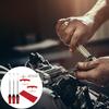 Car Tire Removal Tool Carbon Steel Spoons Set, Tools Include 3 Pieces Spoons, 2 Rim Industrial Grade Pry Protector, 1 Piece Wrench, 6 Valve