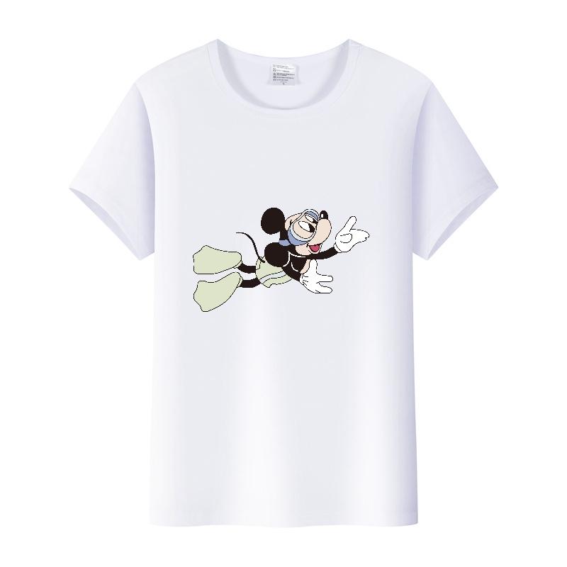 Summer Short Sleeve T-shirt Unisex Cartoon Tshirt Tops Oversized Tee Mickey Mouse Graphic Clothes