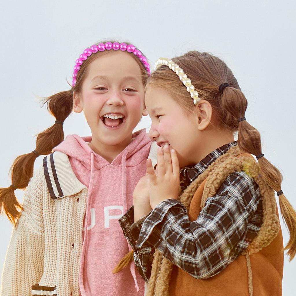 White Faux Pearl Hairbands Vintage Wedding Party Bridal Hair Hoop Pearl Headbands for Women Girls