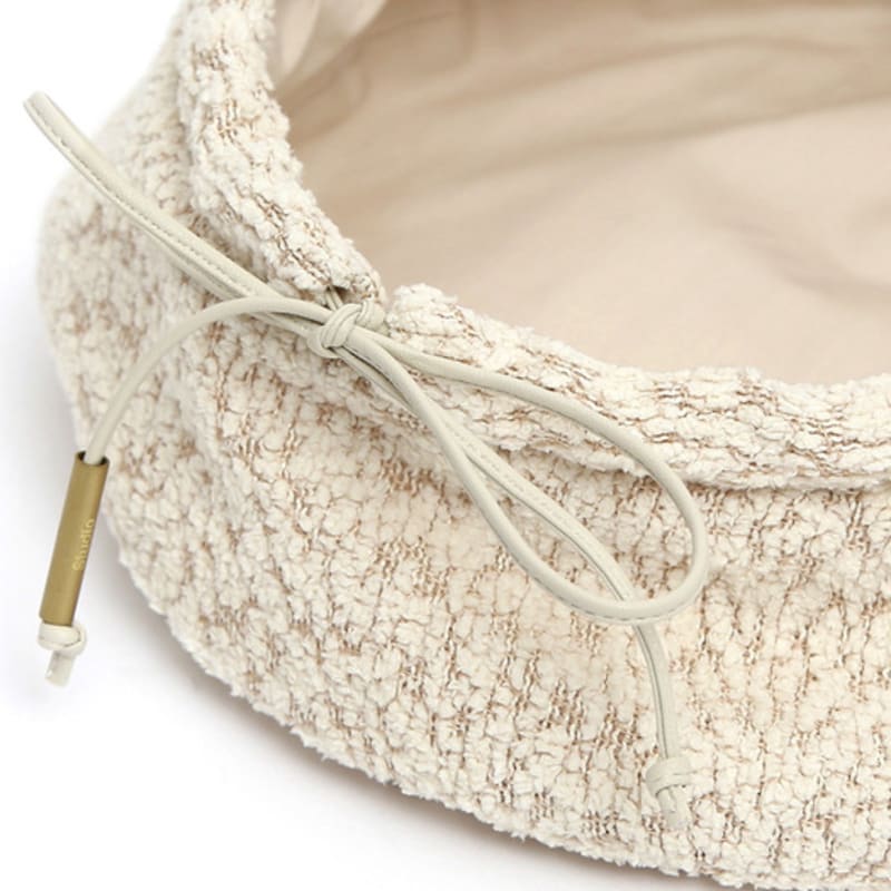 UNDERCONTROL studio PLATE BERET / STRAP / BEAN TWEED / D BEIGE