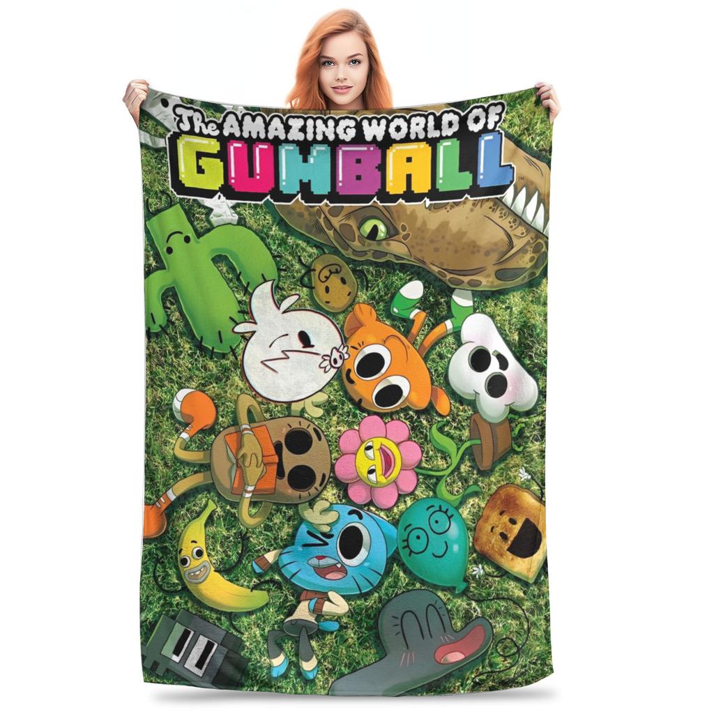 The Amazing World of Gumballs Blanket Super Soft Cozy  Throw Blankets for Bed 50x60 Inch Multiple Sizes Bedspread