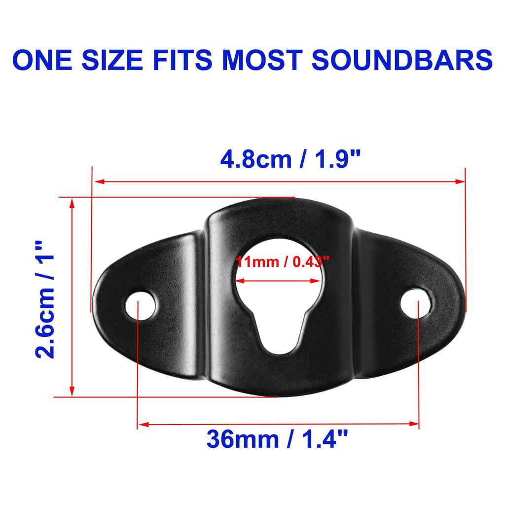 uxcell Wall Mount Speaker Hanger Clothes Rack Iron Hanger Plate Accessory for Surround Sound Box Audio Speaker Hanging 10pcs Bracket, 4.8cm Length,