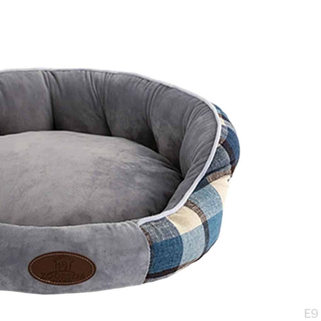 Large Size Lattice Bed Cat nest Warm Round Home Fabric Kennel Short Plush Soft Pet Supplies Durable