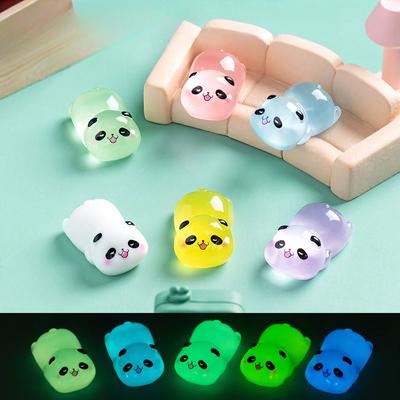 Micro Landscape Cartoon Cute Glow-in-the-dark Party Panda Resin Decoration Diy Decorative Accessories Desktop Decoration
