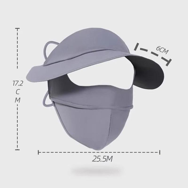 Eis Seide Sonnenschutzmaske UPF50+ Ganzgesichts-Anti-UV-Nackenschal Staubdicht 3D Atmungsaktiv Sonnenschutz Gesichtsmaske Outdoor 1 Stück
