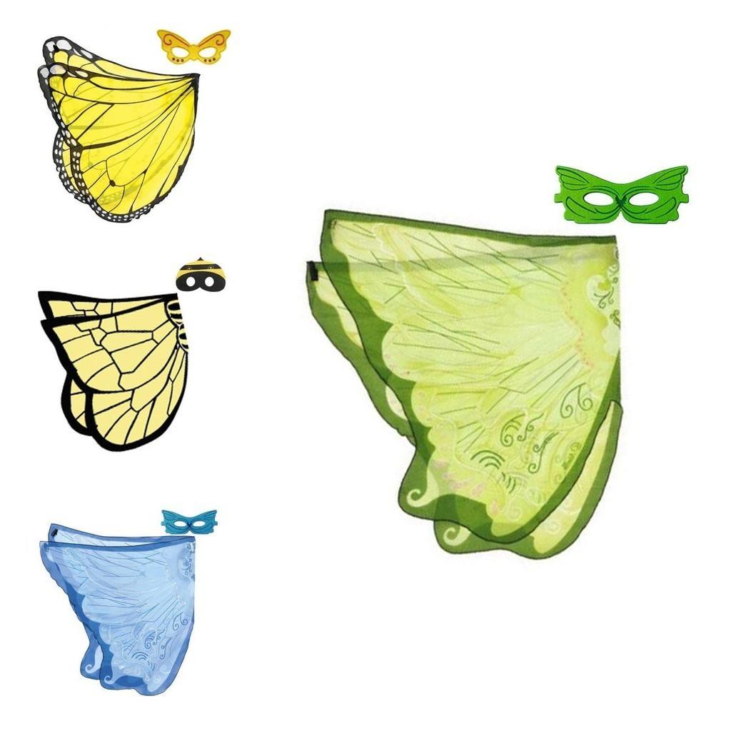 Children's Halloween Costume Butterfly Wings Shawl With Mask For Boys And Girls