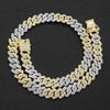 Collana a catena Cuban Link per uomo donna micro pavé in pietra CZ colore oro rosa gioielli hip hop