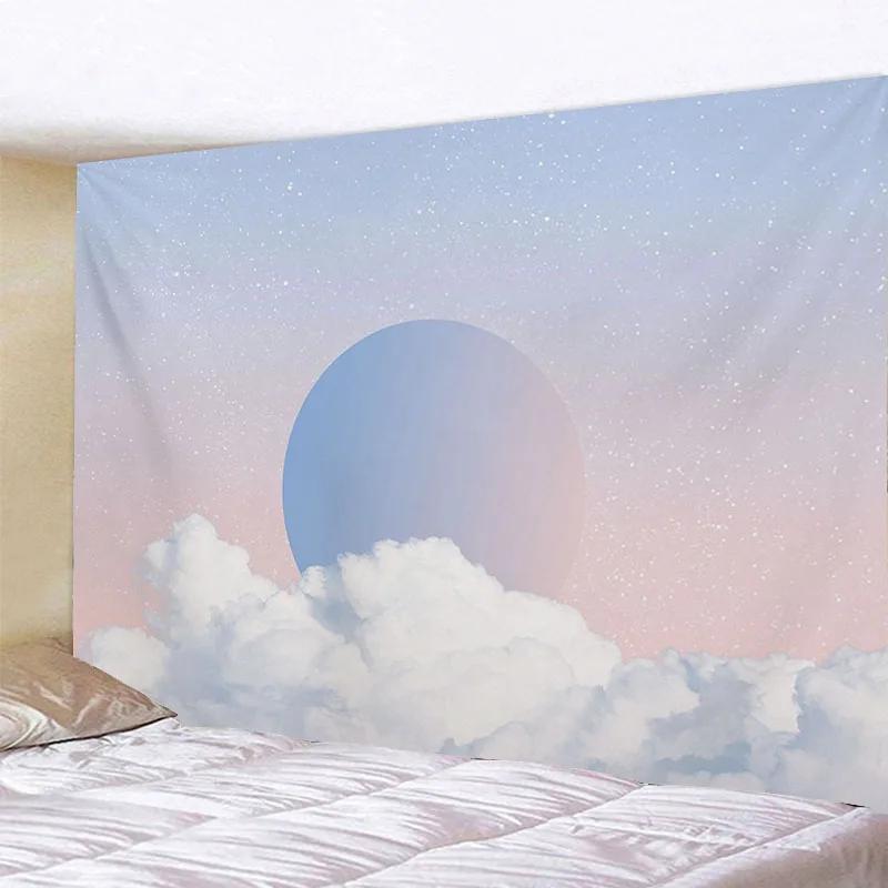 Красочные Небеса Творческий Абстрактная Мода Фон Украшения Гобелен Девушка Исцеление — фото 7