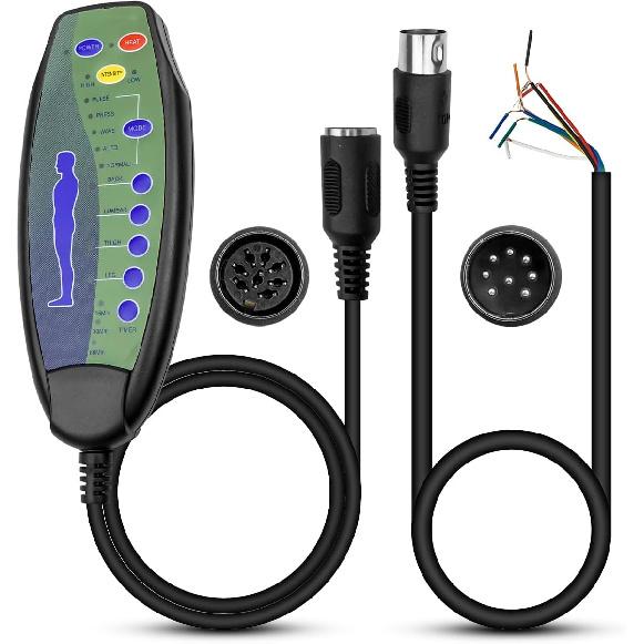 Power Recliner Remote Hand Control, Electric Massage Lift Chair Remote Control Replacement, 8-Pin Female Plug