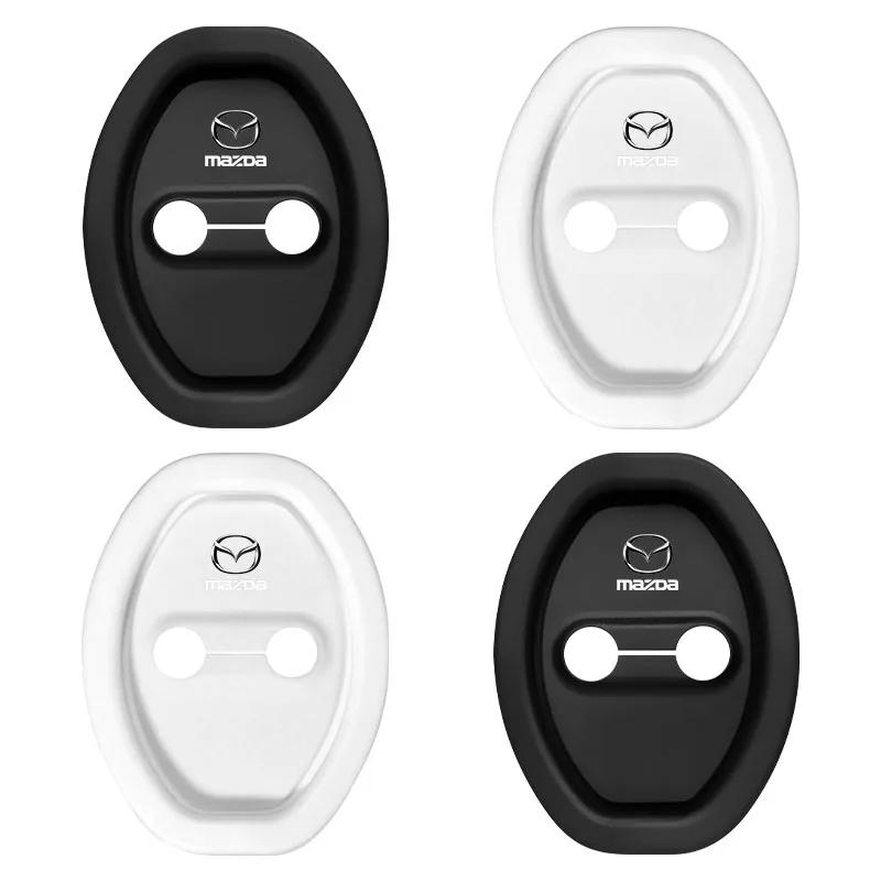 2025 Hot 4pcs Car Door Lock Cover Silicone Protector Auto Accessory For Mazda 2 3 6 CX-3 CX-5 R360 RS CX-8 MX-30 MX-5 BT-50 ATEN