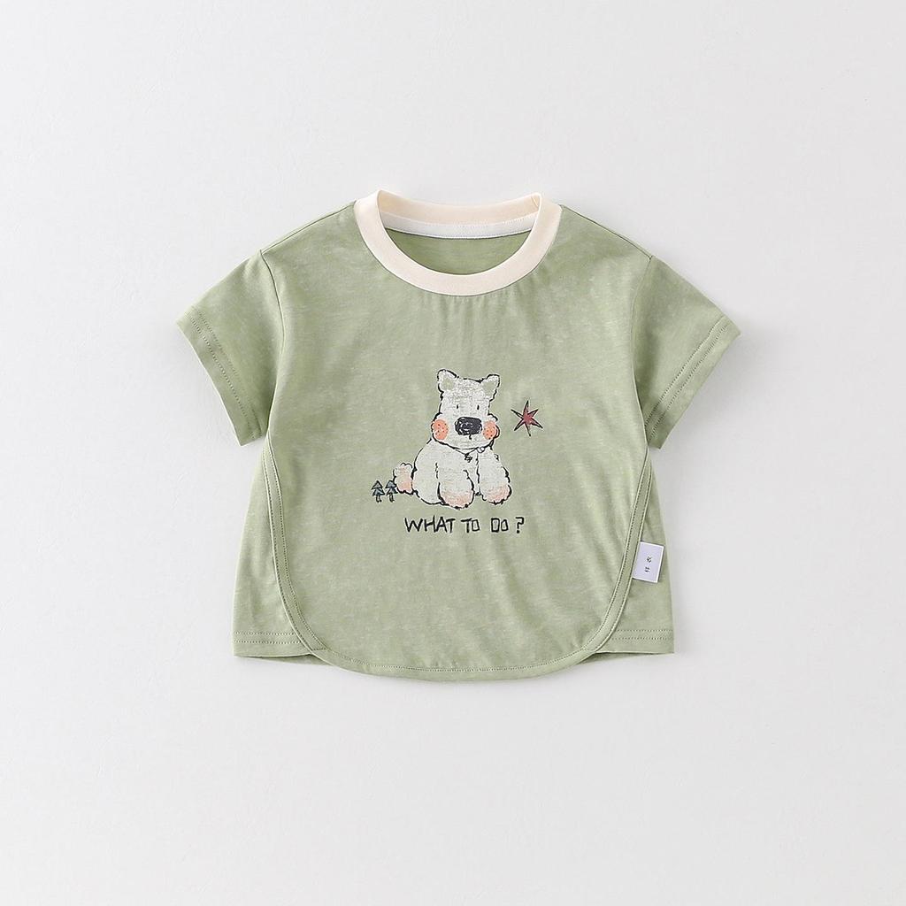 Sommer Cartoon T-Shirt für Jungen - Super Süßes Kurzarm Oberteil aus reiner Baumwolle