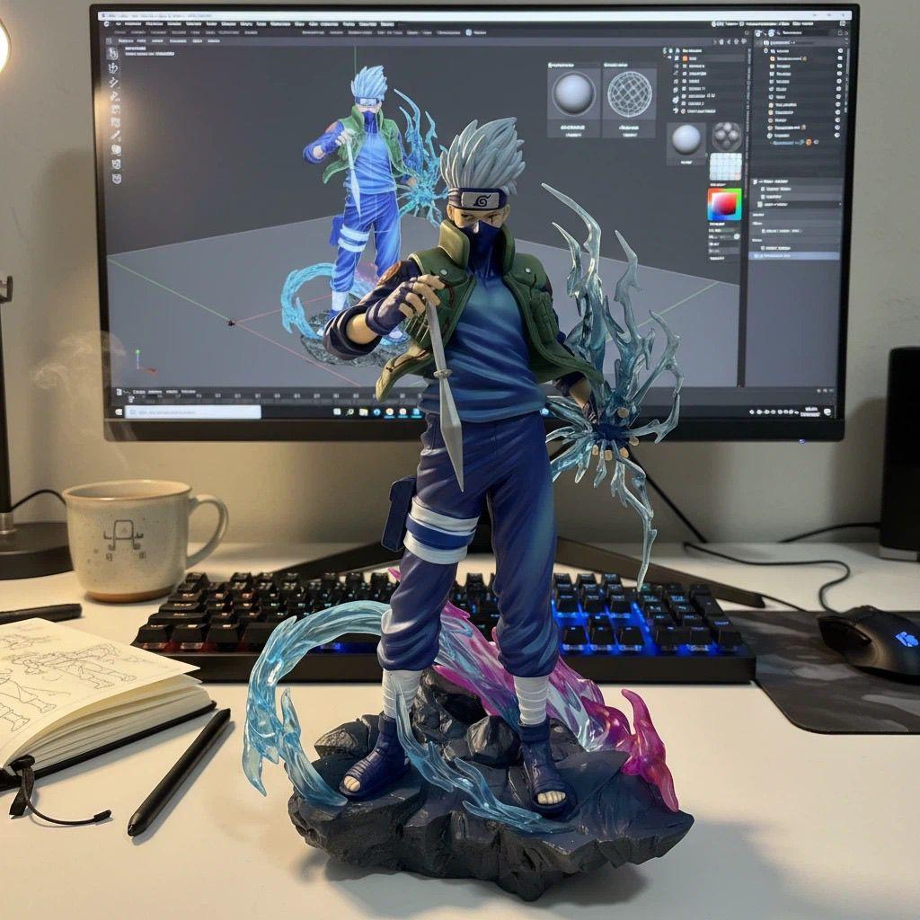 Anime Naruto Figrue Hatake Kakashi Action Figures Pvc Statue Desktop Ornamen Collection Statue Model Decoration Room Desk Toys