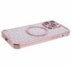 HRF Series for iPhone 13 Pro TPU Case Glitter Leopard Electroplating Magnetic Phone Cover