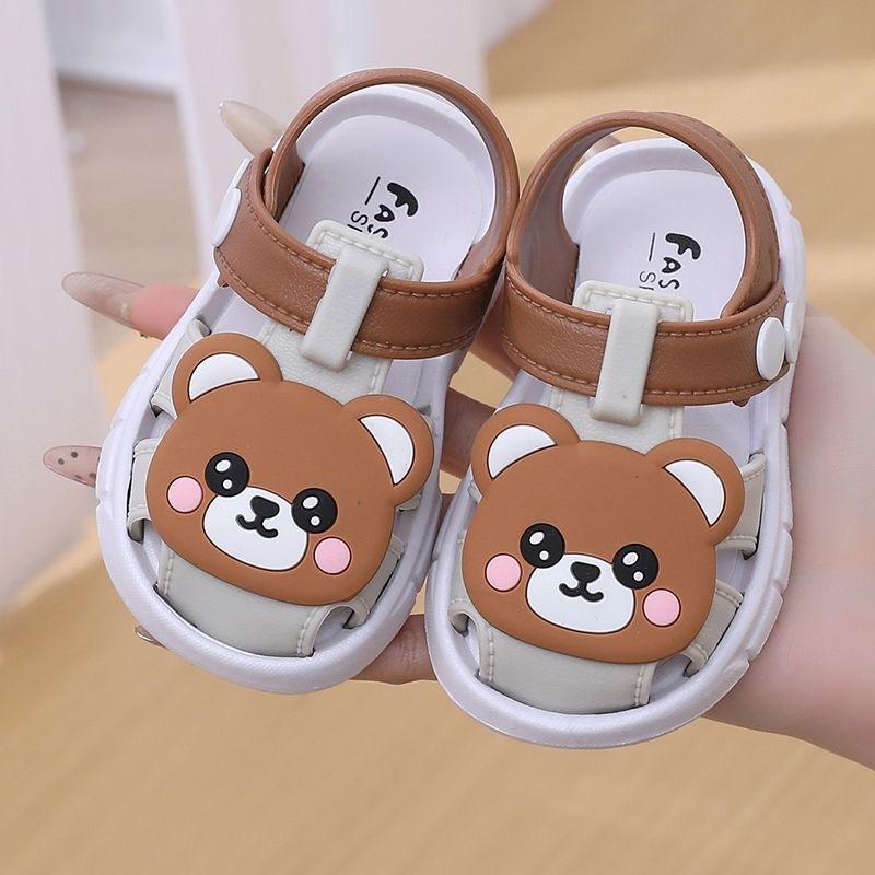 Children s Cartoon Bear-Printed Sandals: Soft-Soled, Non-Slip Summer Walking Shoes for Girls 16