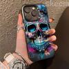 Halloween Colorful Skull Pumpkin Ghost Bat Pattern Phone Case For iPhone 17 16 Pro Max 15 Pro 14 13 12 11 7 8 Plus X XS XR Cover