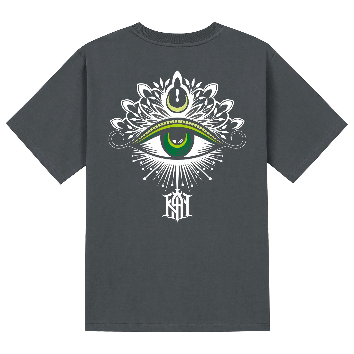 Khan 6312 Ktg0120 Eye Of Horus Short Sleeve T-Shirt - Gray Gray/L