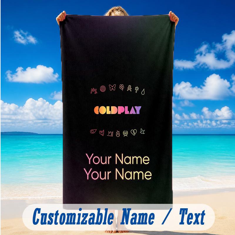 Plaj Havlusu Özel İsim Metni, Hızlı Kuruyan Büyük Havlu Plaj Ev İçinColdplay