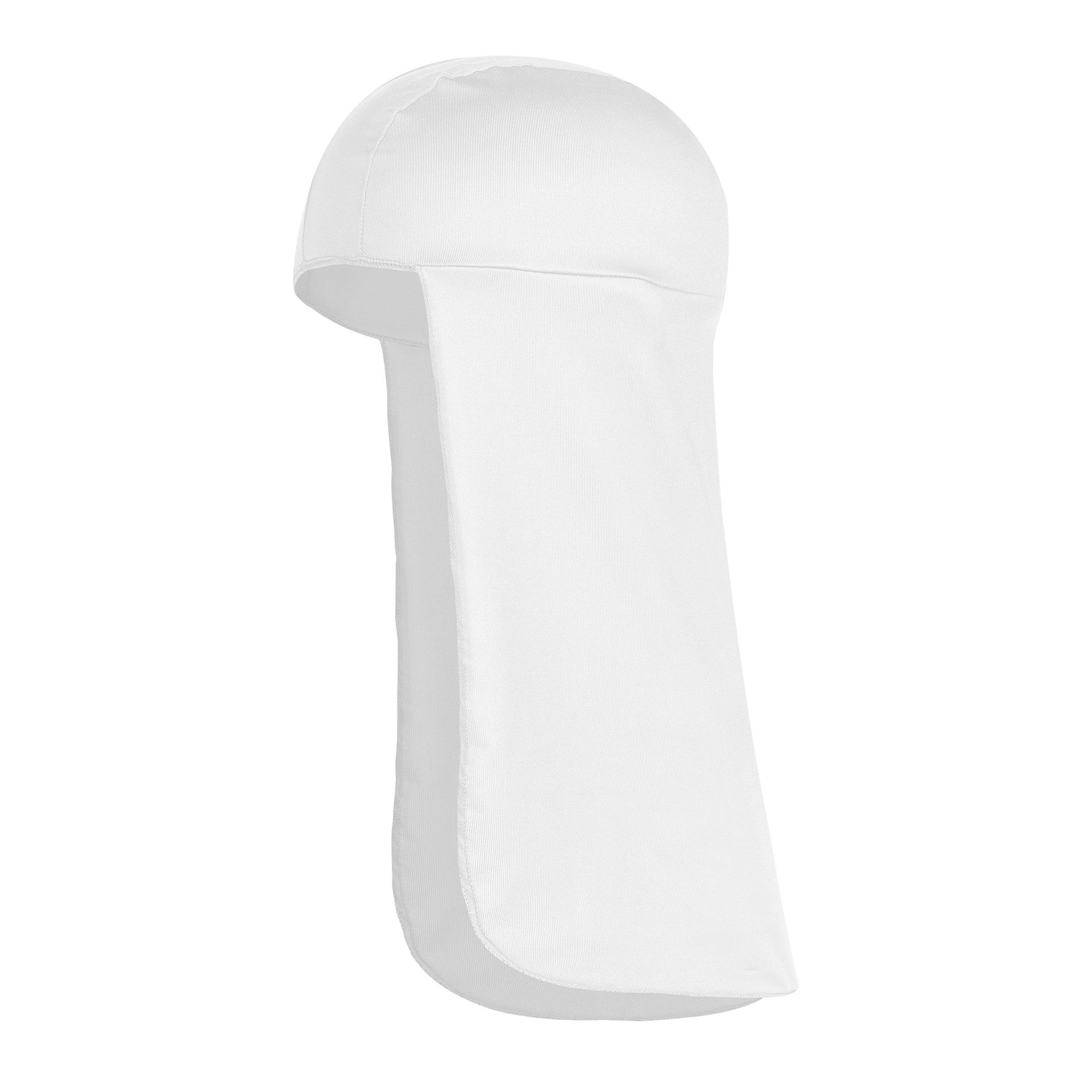

Summer Cooling Sports Long Tail Hat UV Protection Neck Protector Fishing Hiking Cap Hard Hat Lining білий