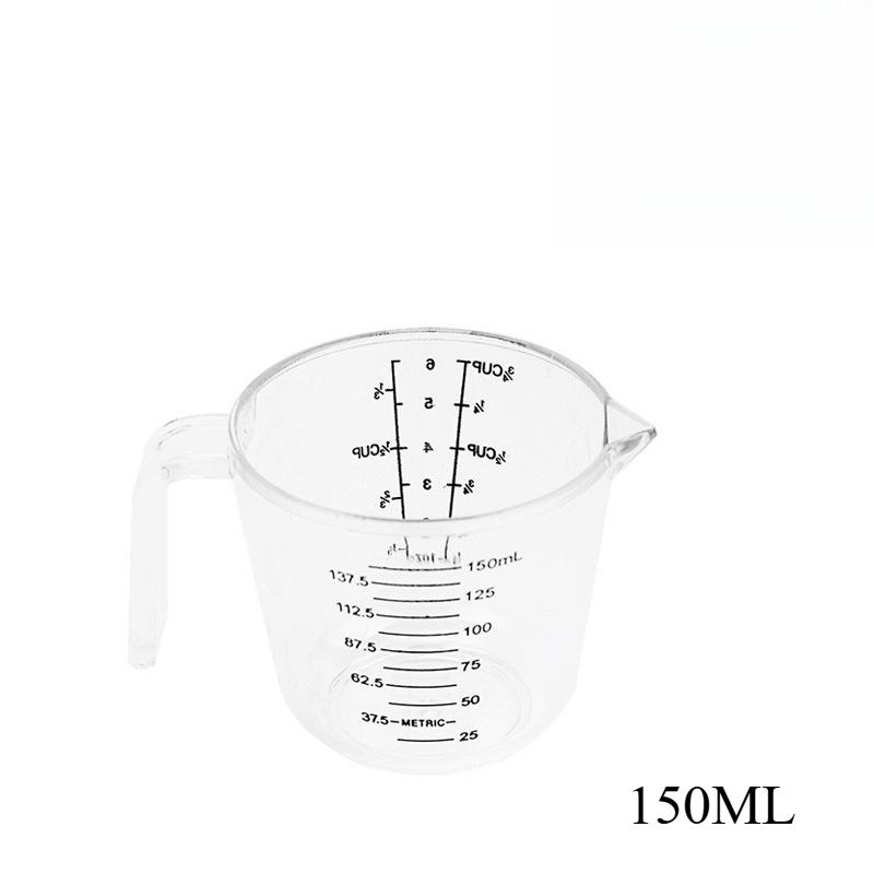 Measuring cup 150/300/600/1000ML transparent measuring cylinder scale plastic measuring cup large-capacity baking tool