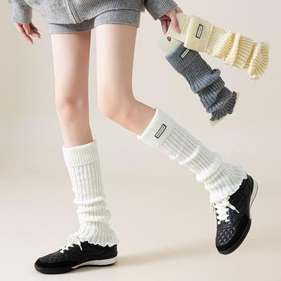 Nieuwe Effen Kleur Beenwarmers Verdikt Harajuku Kuit Hoge Sokken Kousen Dames