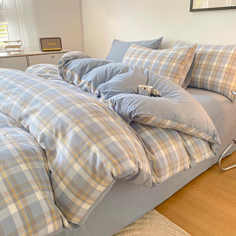 Bettbezug, Reine Baumwolle, Einzelstück, 180x220cm - 2025 Neu 1,5m Vierteiliges Set