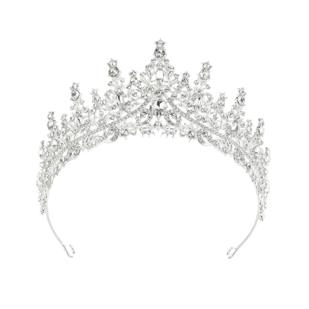 Accessoires pour cheveux en alliage, couronne de mariée, robe de mariée, bandeau en strass, couronne d'anniversaire, coiffure de bal de dîner