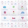 Moin Moin Message 90 Cards Large Capacity Colorful Stamps with Watercolor and Simple White Mini Cards for and Presents with and Animals Cards, (9