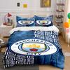 Modello logo Manchester City. Set lenzuola Set copripiumino Copripiumini Federe(1*Copripiumino 2*Federe senza imbottitura piumone)