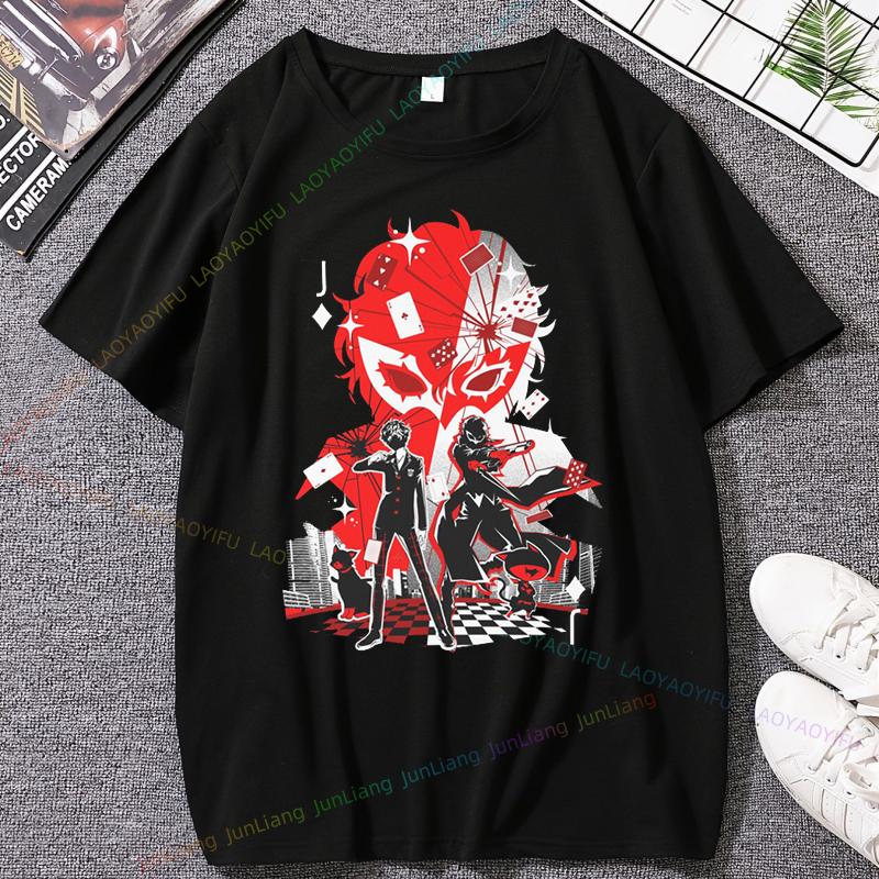 

Persona 5 Me and Myself TShirt Unisex Short Sleeve 100% Cotton Breathable Gamer Gift Shirt - Men s Summer Cotton Graphic Tee 5XL різнокольоровий