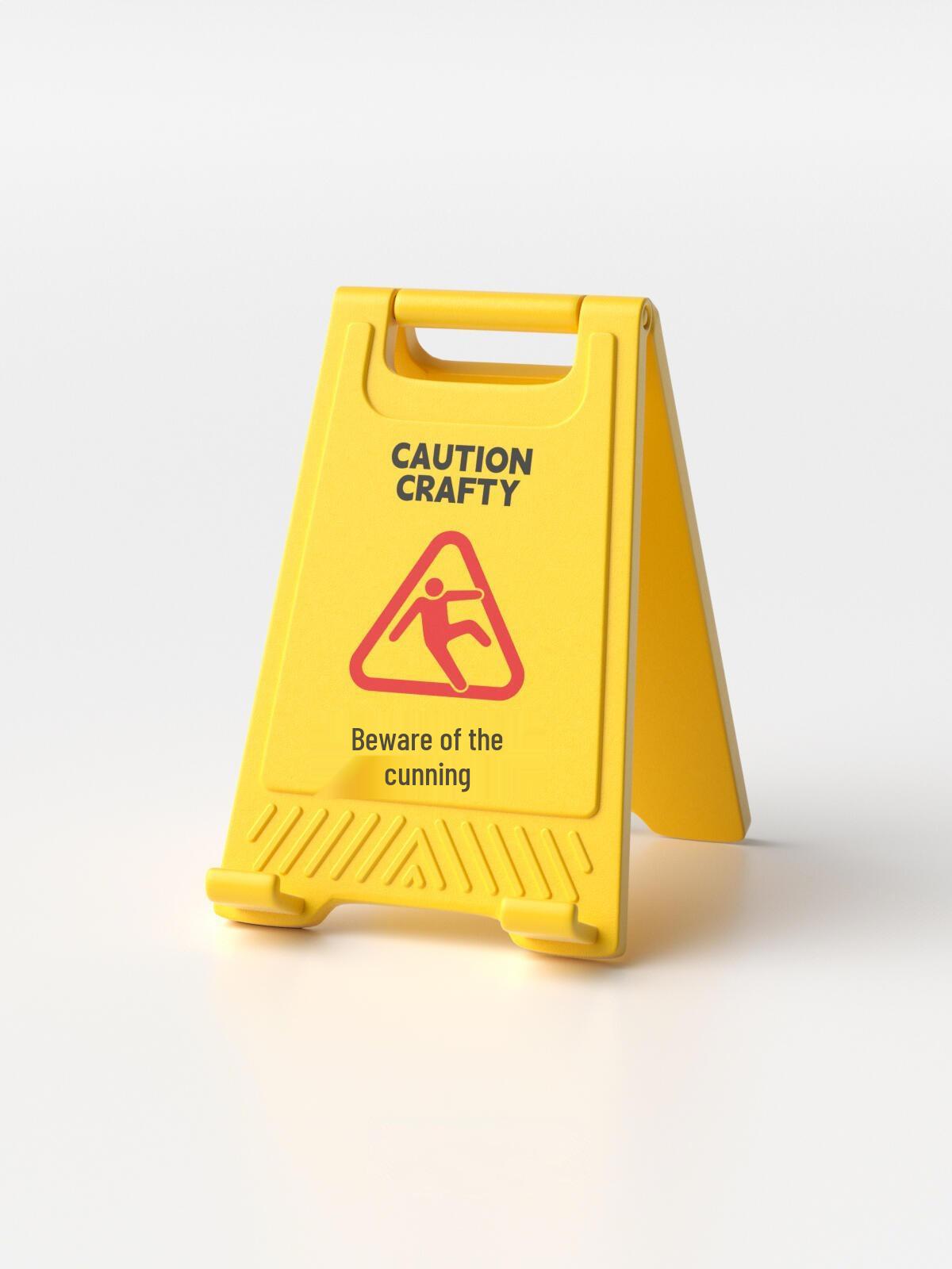 

Creative Beware of the Cunning Desktop Phone Holder Ornament No specific size