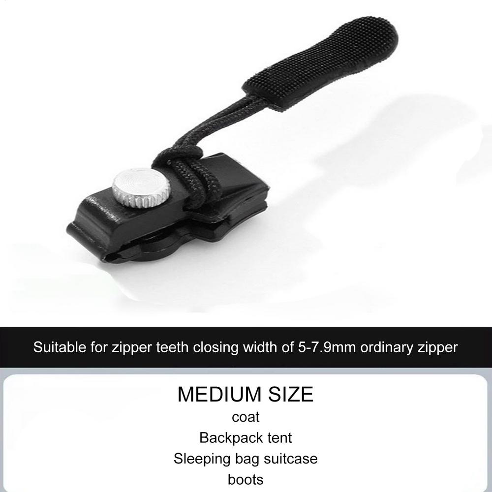 1Pcs Universal Zipper Repair Quick Instant Detachable Zipper Head Replacement Zipper Slider Pull Jacket Bags Coat DIY Sewing