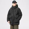 Men's Retro Mid-length Down Parka with Pockets - Trendy, Loose Fit, Plus Size