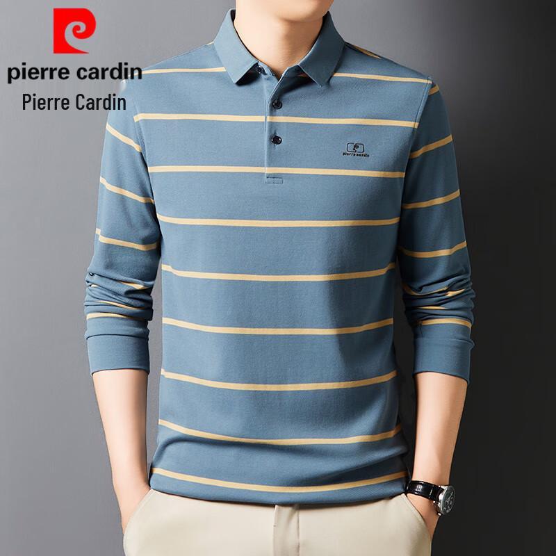 Pierre Cardin Men s Striped Color-Block Long Sleeve Polo Shirt 2XL/54