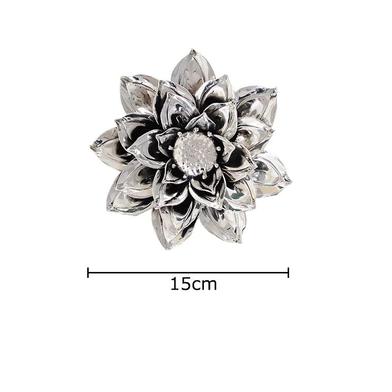 Blooming Flowers Porcelain Wall Hanging Ornaments Living Room Background Display Ceramic Peony Flower Wall-mounted Decorations