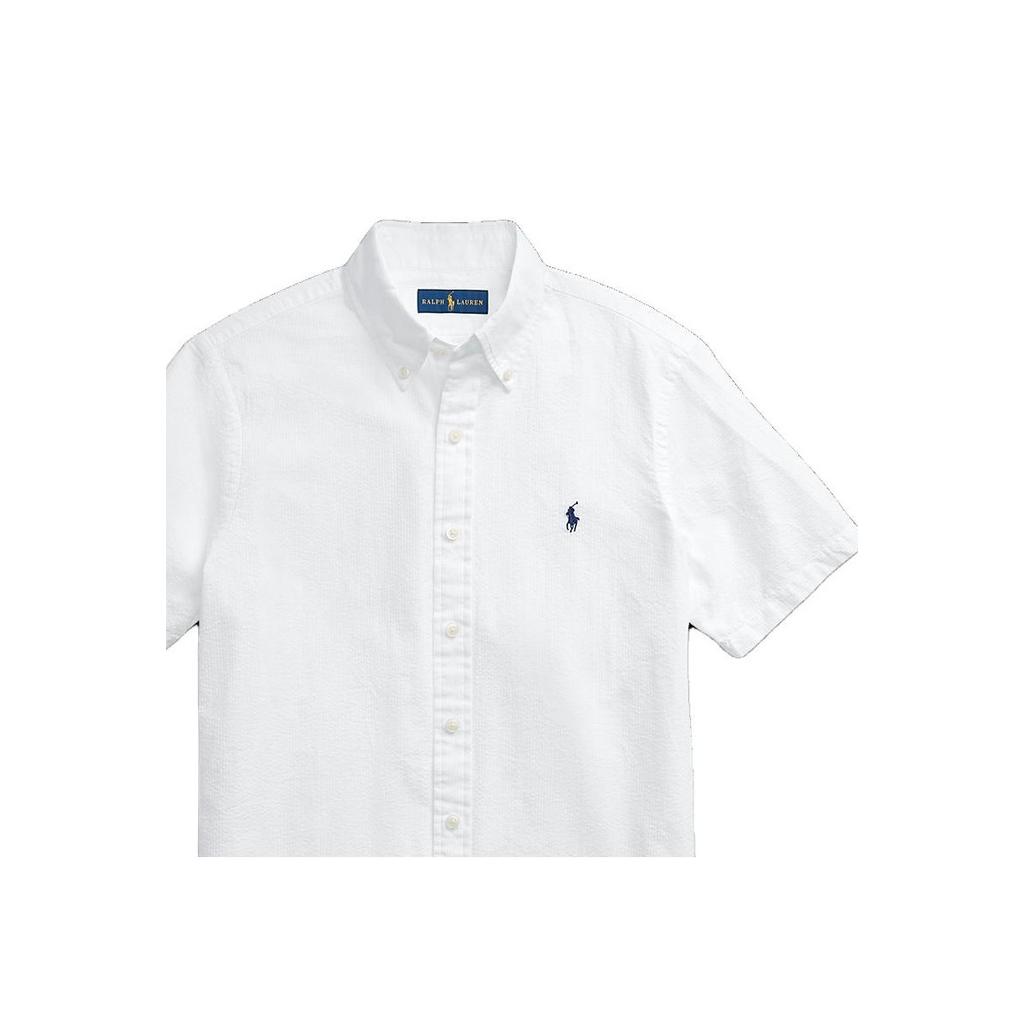 Polo Ralph Lauren Logo Embroidered Polo Shirt Men Shirts White MNPOWOV1N820309-100