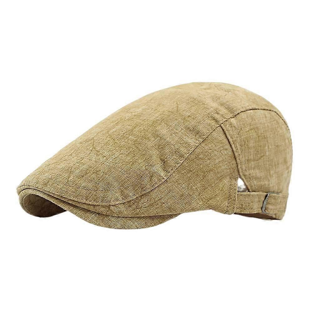 2025 Spring New Hat Men's Cotton Linen Beret British Retro Sun Protection Baseball Cap Women's Versatile Forward Cap