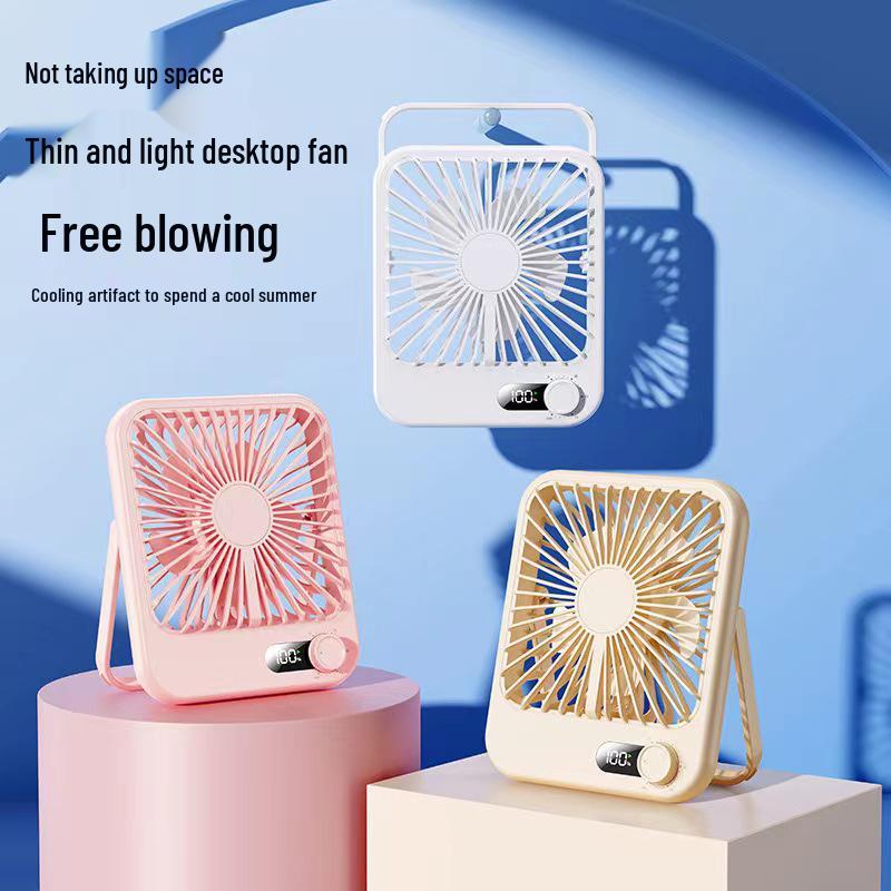 2026 Desktop Aroma Diffuser Fan with USB Charging & Digital Display USB Charging - 1500mAh Battery